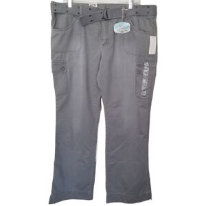 NWT Old Navy Vintage/Retro Women's Low Waist Bootcut Cargo Pants Gray 18 Regular